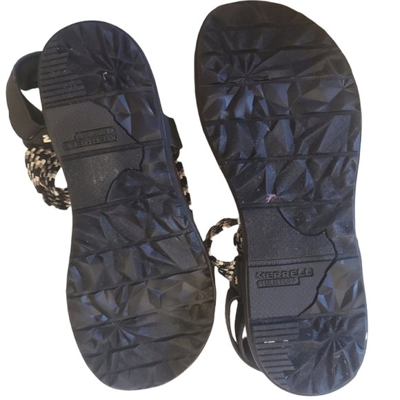 Merrell Sunvue Woven Swim Outdoors Grip Sandal Sz 6 black white - Picture 6 of 7